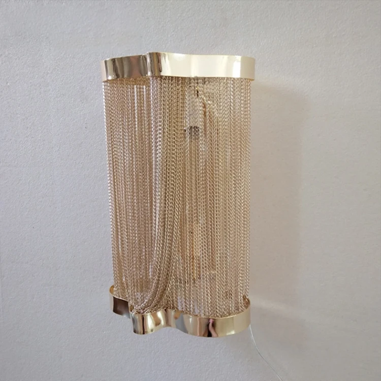 New classical postmodern wall led light chain tassel luxury hotel energy saving wall lamp