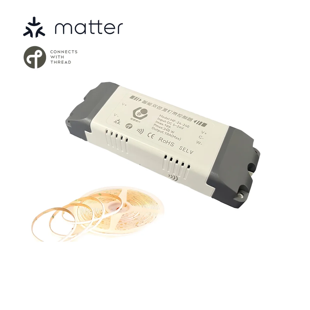 Matter Thread Smart Home Blue Tooth Dimmer 240w 24v Amazon Google Apple