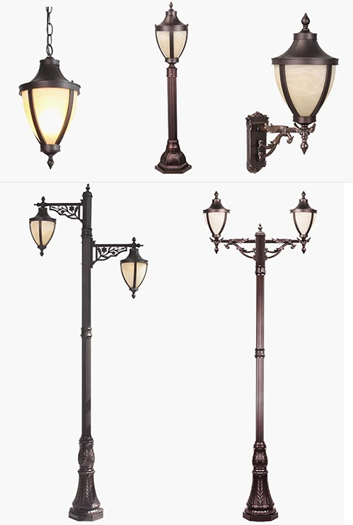 Factory price vintage waterproof outdoor street lamp cast aluminum street light garden lamp post classic garden light