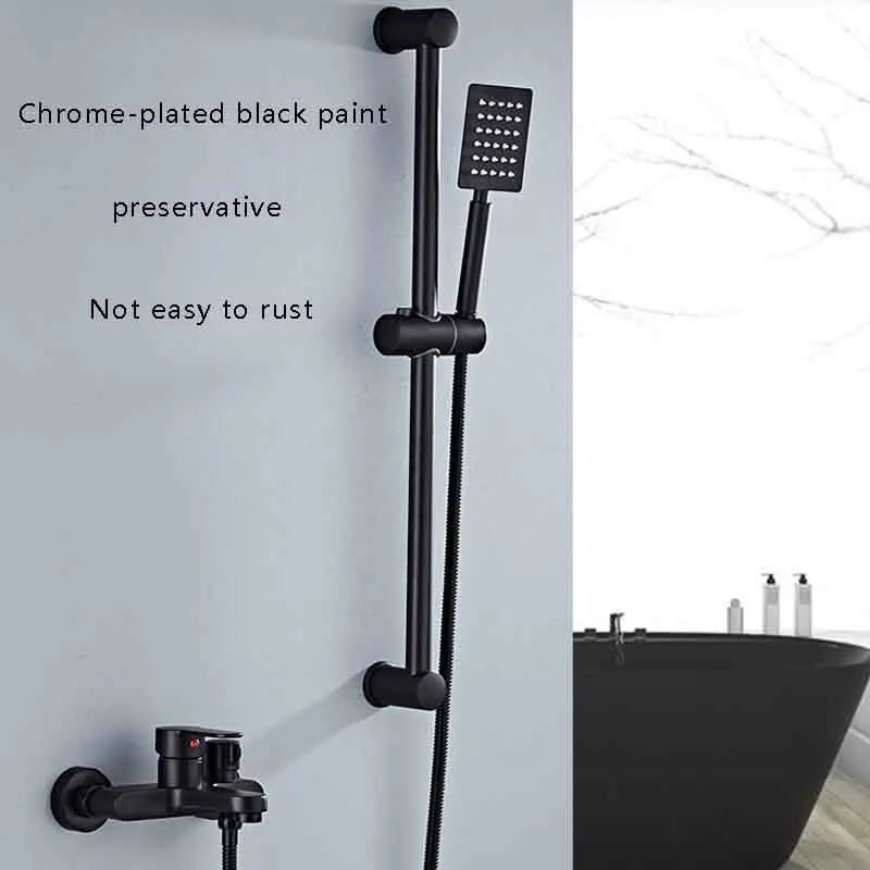 Support Bar For Shower Head Wallmounted Sliding Rod Bathroom Round