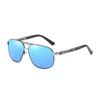 Men polarized double bridge pilot driving unique sunglasses