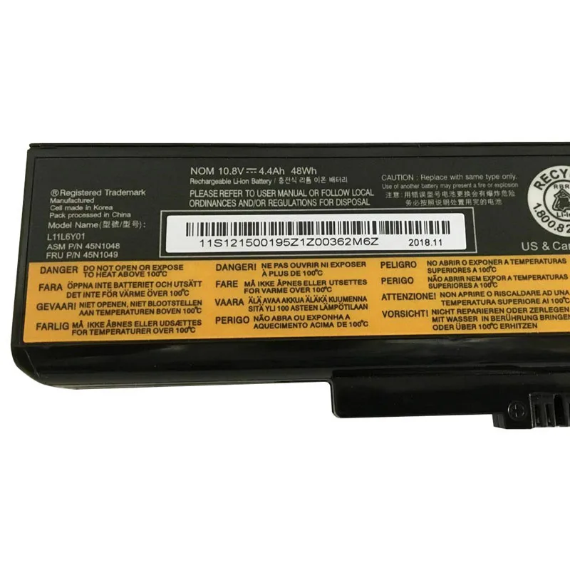 thumbnail image 2 of L11M6Y01 45N1042 45N1043 Laptop Battery For Lenovo ThinkPad E430 E430C B590 IdeaPad Y580 Z580 G580 Series 75 2 of 14