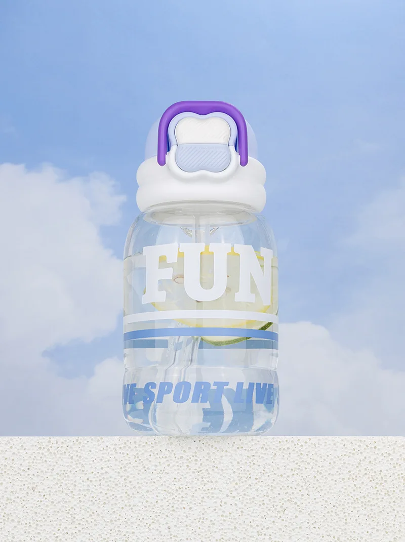 Unisex Tritan Sports Water Bottle Large Capacity Portable Gym Cup High Temperature Resistant for Camping Direct Drinking Method