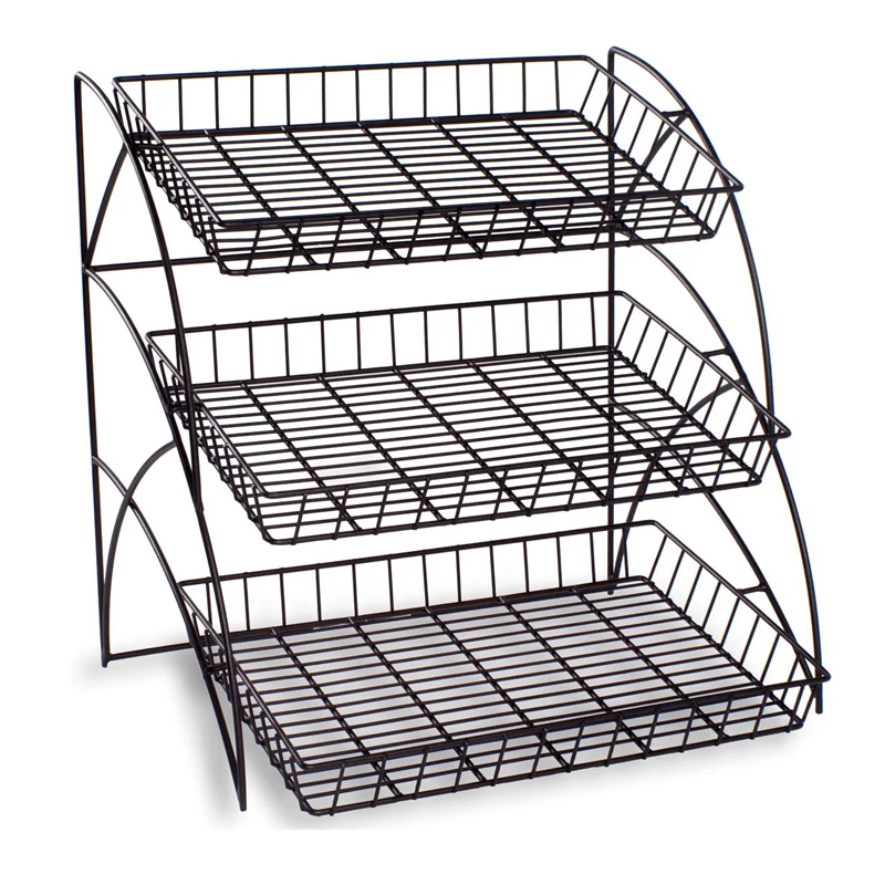 Metal Wire Grid Mesh Display Racks Table Top Wire Rack Stand Wire