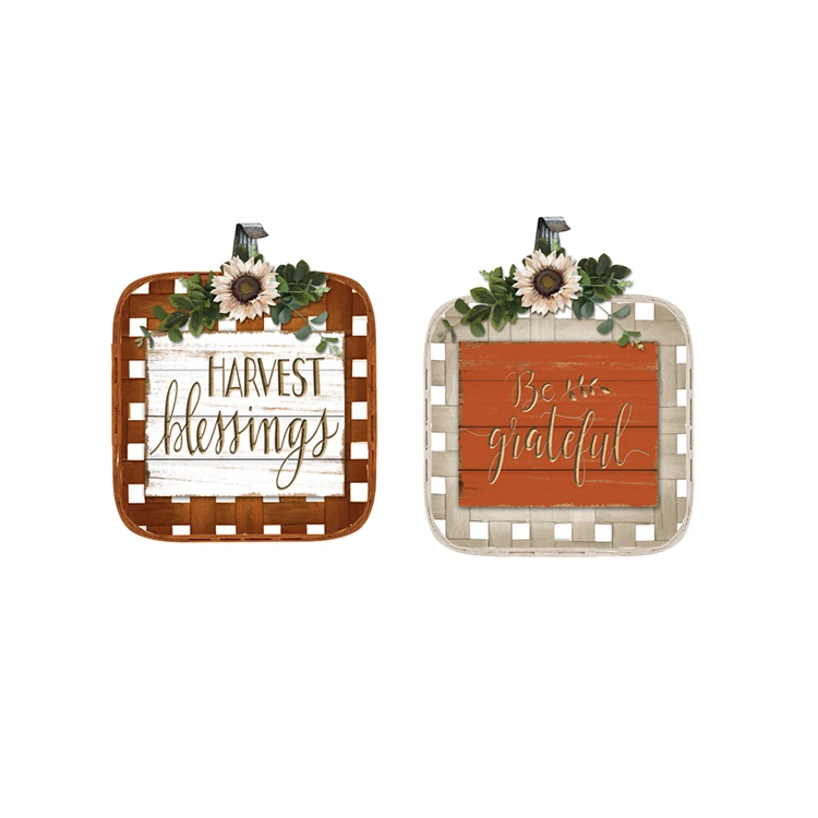 
Wooden Plaque Harvest Pumpkin Wall Sign Home Decor 