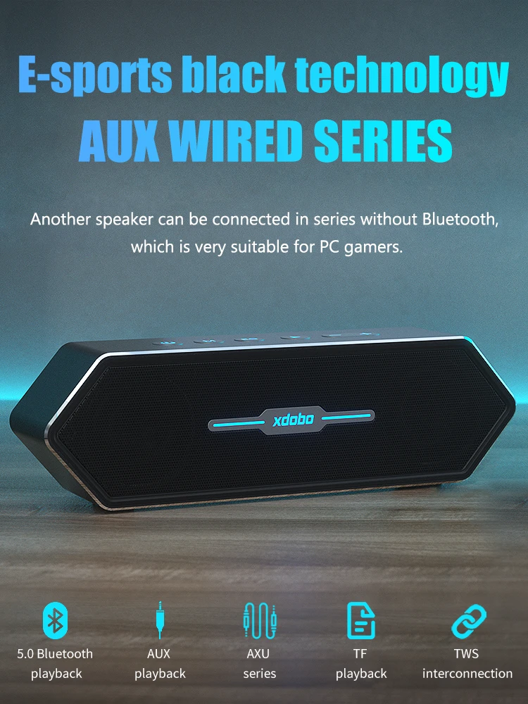 2021 Amazon Hifi Best Stereo Portable Outdoor Mini XDOBO 50W Waterproof IPX5 Shower Wireless Bluetooth Speaker - ANKUX.COM