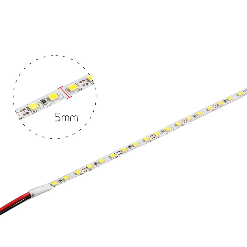 5mm narrow width DC12V LED strip 2835 120led/m 5M Flexible strip Light White Red 