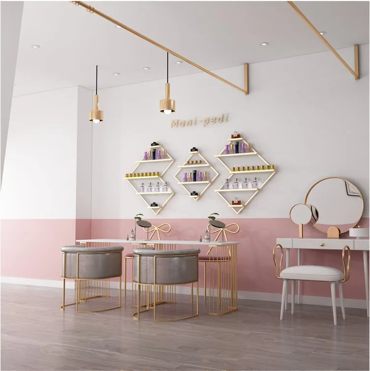 Iron Mesh Home Wall Storage Rack With Hook Wood Wall Shelf