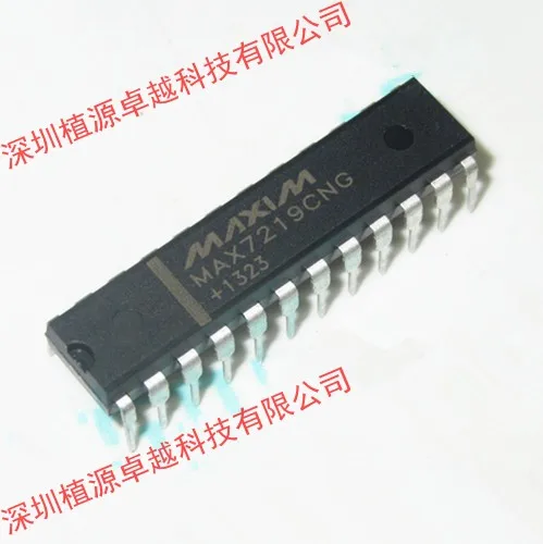 Electronic Components MAX7219CNG MAX7219 ic DIP-24 LED display driver analog digital brightness control 8-bit serial interface