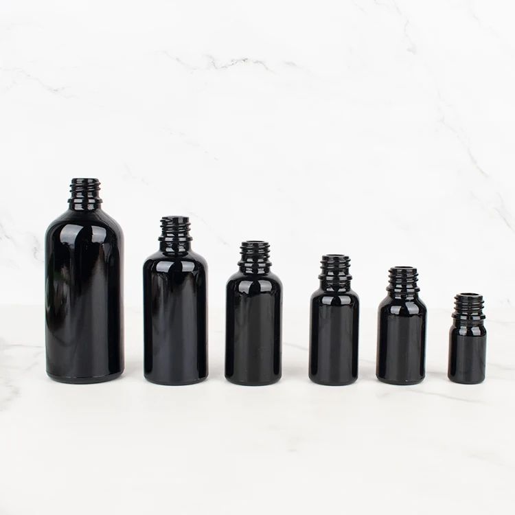 sophisticatedtechnology5ml10ml black essential oil bottle, rubber-tipped dropper essence, sub-packed into small sample bottles. factory