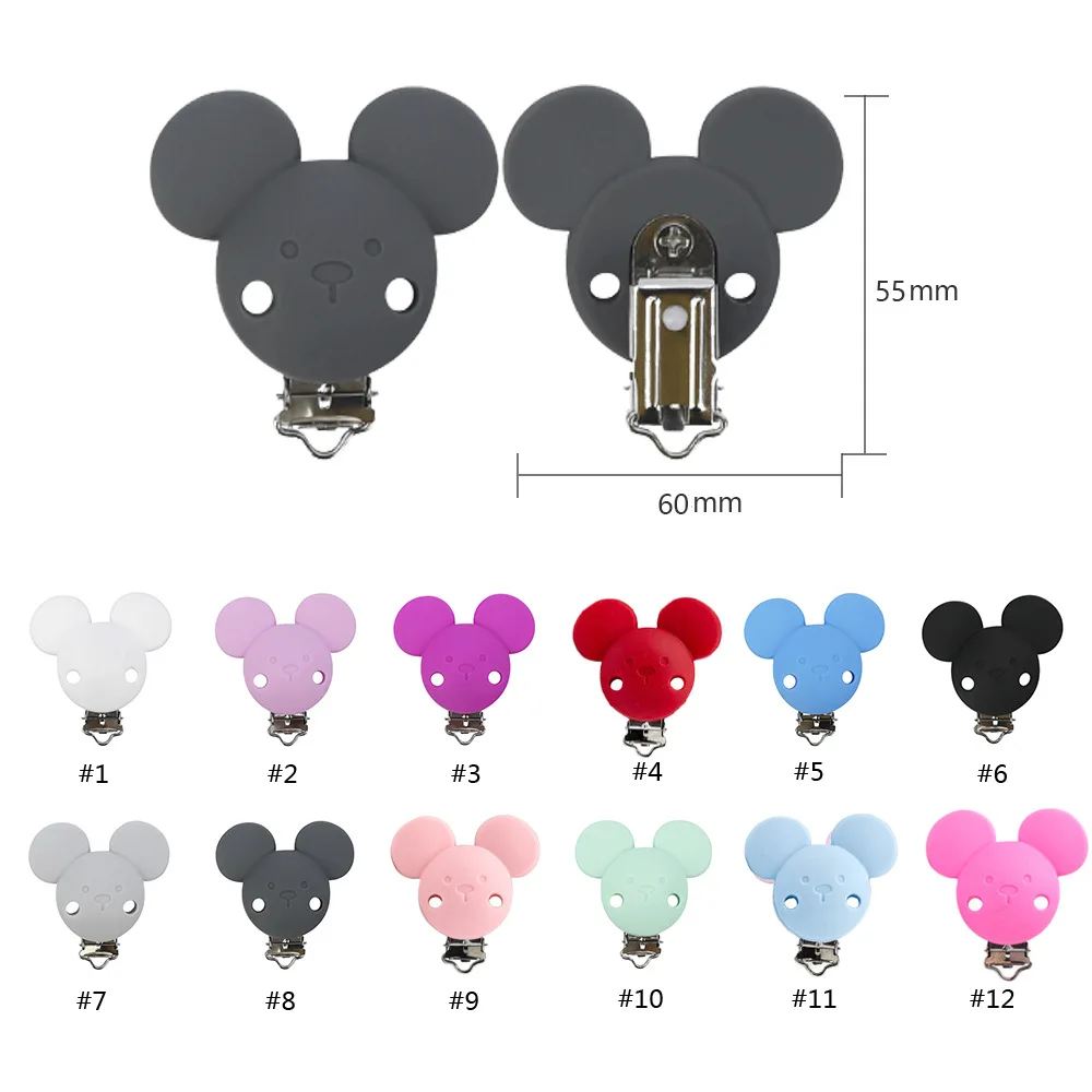Mickey Cute Pacifier Clip For Girls Teething Toy Silicone Teether And