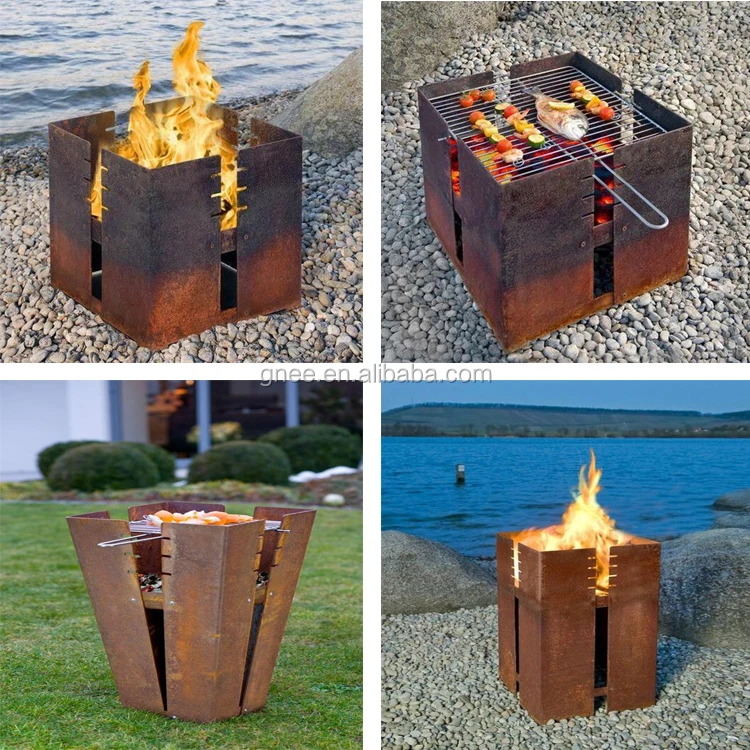 China Outdoor Fireplace Corten Steel Garden Treasures Fire Pit