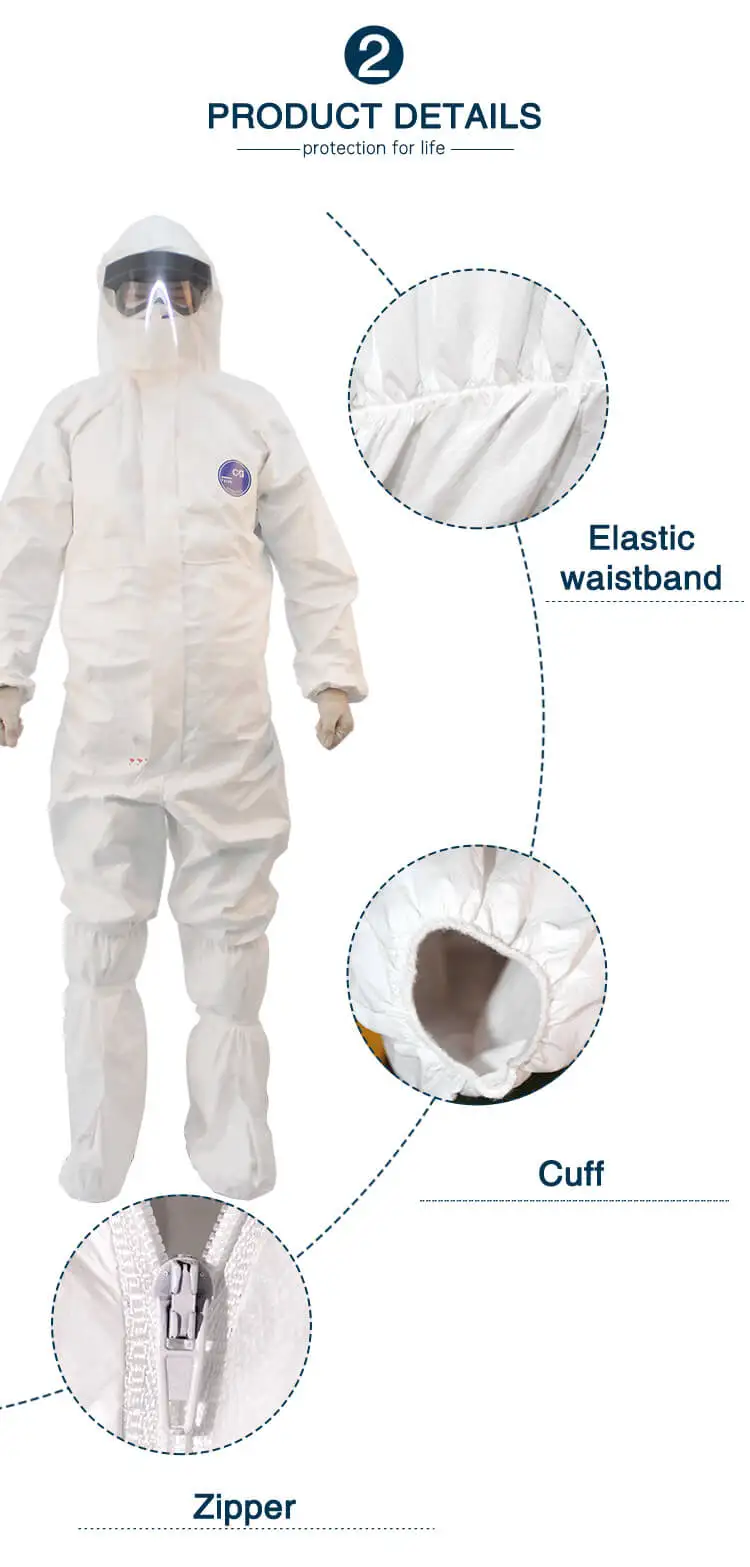 Industrial Protection Chemical Disposable Protective Suit, View ...