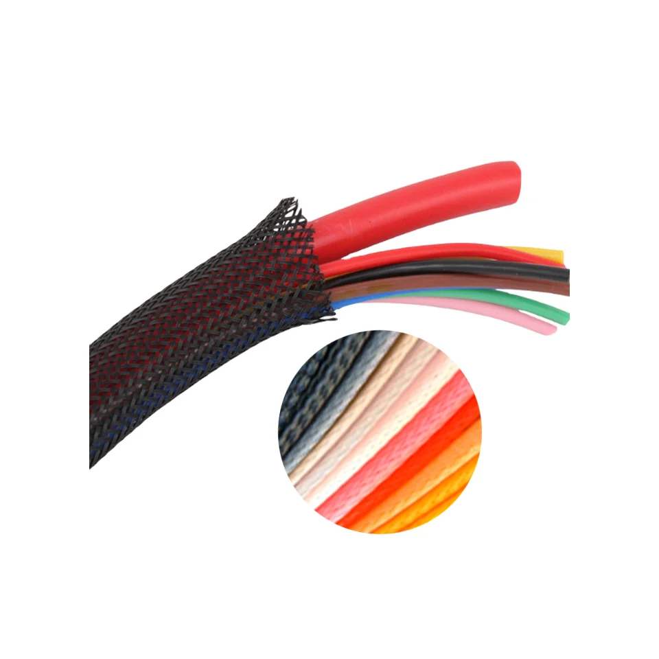 Factory Direct Sales High Permanfance PET Nylon Braided Expandable Braided Cable Sleeving factory