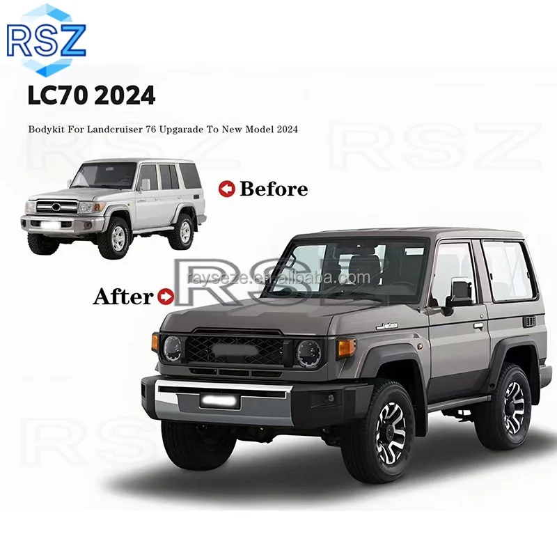 RAYSEZE Auto Body Kit for Toyota Land Cruiser LC70 70 Series Front ...