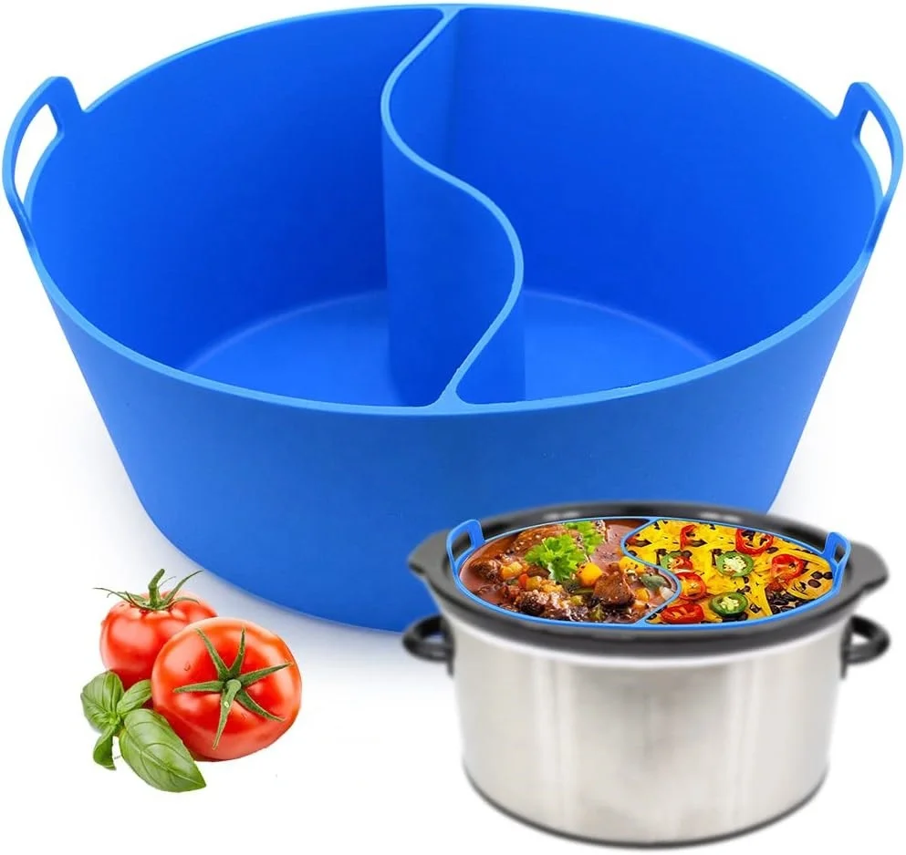Reusable Slow Cooker Divider Leakproof Silicone Divider Slow Cooker Divider Liner Fit 6qt