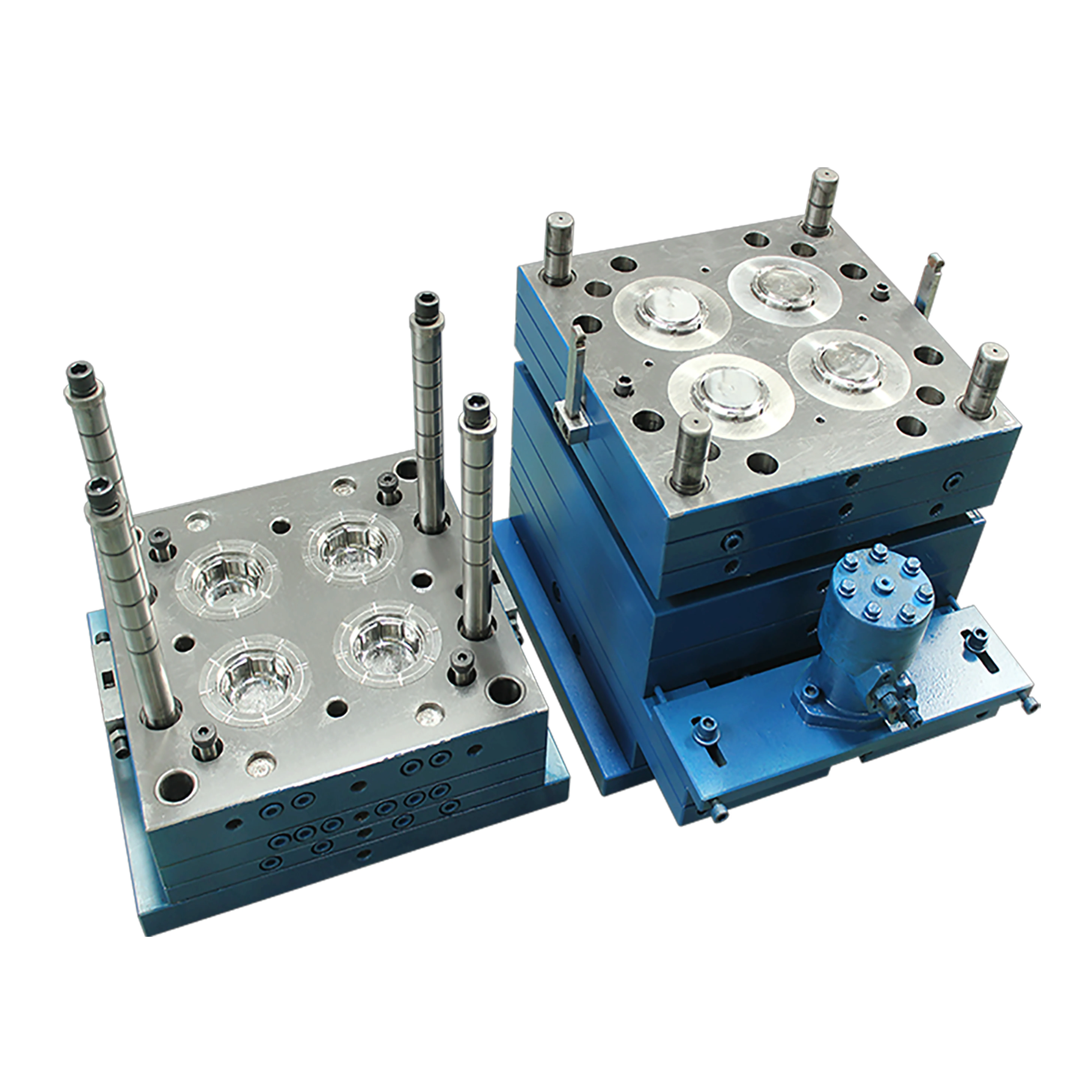 4腔 5 加仑塑料杰里可以螺纹拧紧带冷流道的螺旋盖模具