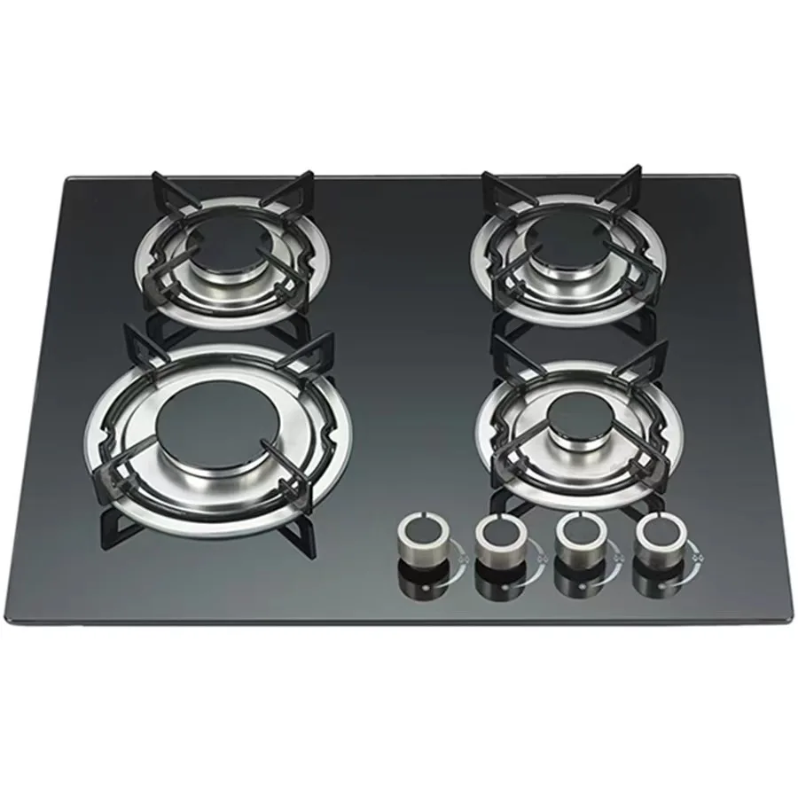 Builtin 60cm 4 Burners Gas Stove/cooking Gas Cooktop/tempered Glass