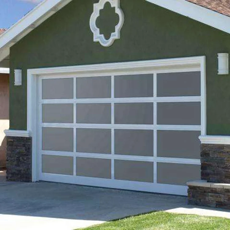 Aluminum Electric Modern Roll Up Sliding Sectional Gautomatic Clear Glass Overhead Garage Door