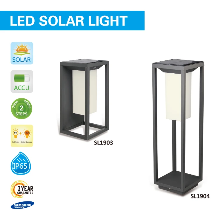 Popular Ip65 Waterproof Outdoor Wall Light Led Solar Power Garden Lamp