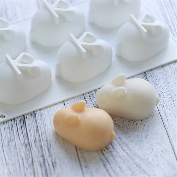 Nouvelle Belle 6 Cavite Lapin Gateau Pudding A La Gelee De Moules Pour Dessert Francais Offre Speciale Decoration De Paques 3d Lapin Silicone Mousse Moule Buy Moule De Lapin Moule De Silicone