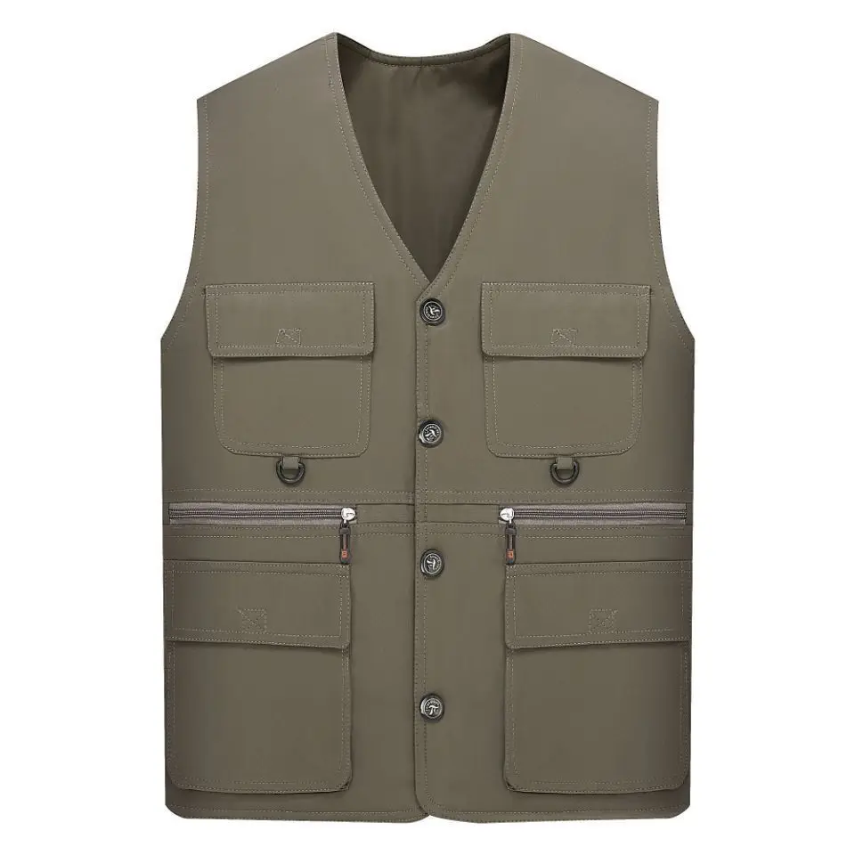 2024 Custom Designs Newest Outdoor Men's Multi Pocket Cotton Life Vest Fishing Vest Wholesale Fishin