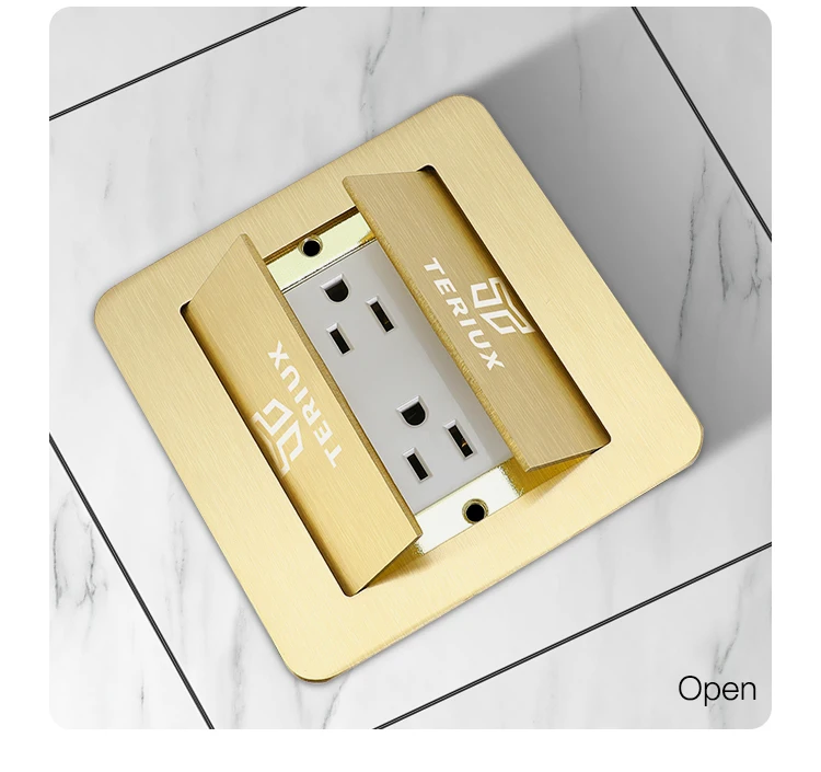 Wholesale USA standard brass electrical power supply 16A hidden socket box