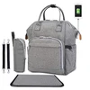 Diaper bag backpack waterproof maternity replacement bag with insulated pocket and baby carriage with multi-function travel bag