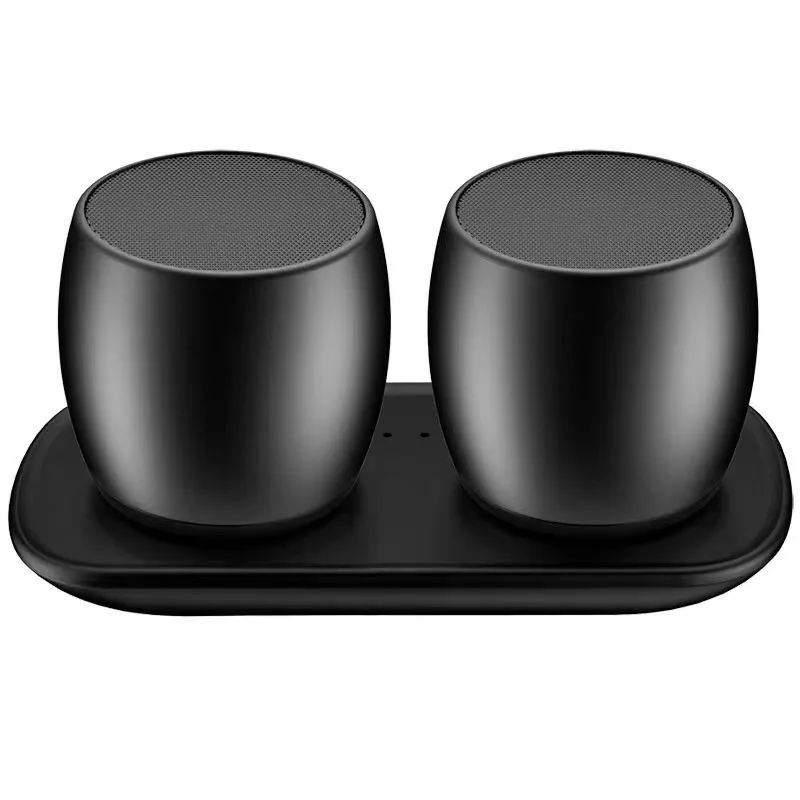 Infrared motion sensor activated sound speaker with USB port and microSD slot on white background