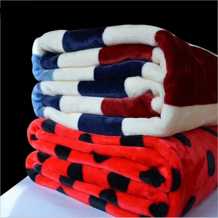 סיטונאי מכירה לוהטת 100% פוליאסטר כבד מינק ענק לסרוג שמיכת מיטה זוגית