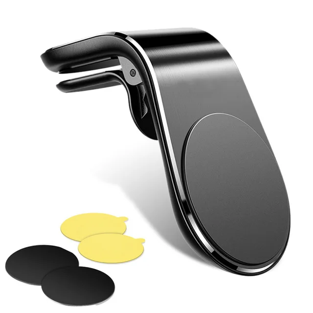 Universal L Type Metal Car Phone Holder Mini Air Vent Clip