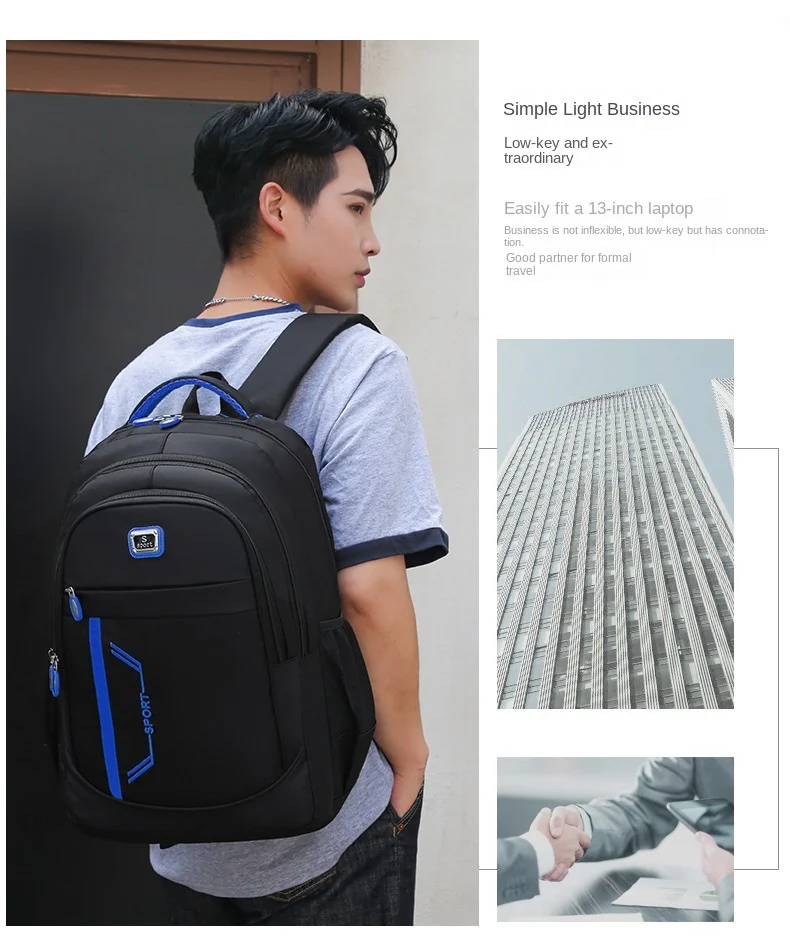 Women's Korean Style Large Capacity Backpack Men's Computer Bag Fashionable Schoolbag for Junior Senior High School Backpack