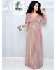 African fashion colorful gilt pleated factory supply half-sleeve career casual plus-size dress with belt