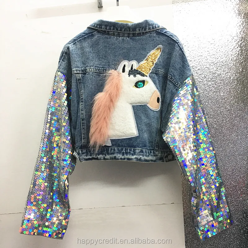 unicorn jean jacket