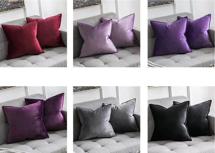 Wholesale Sofa Elegant Warm Velvet Edge Throw Pillow with Cushion Case manufacture