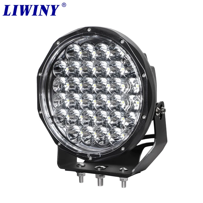 liwiny 12v 24v Off Road LED Work Light 9inch 128W Flush Mount Driving Fog Light Pods For Truck