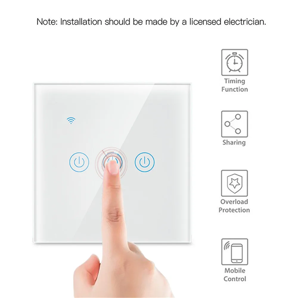 ZigBee Smart Touch Switch and Wifi Smart Touch Switch, support ALEXA and Google, Tuya APP control / Button control - ANKUX.COM