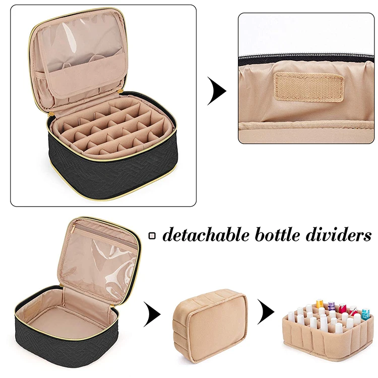 Detachable 2 Layers Nail Polish Organizer Hold 40 Bottles Nail Polish