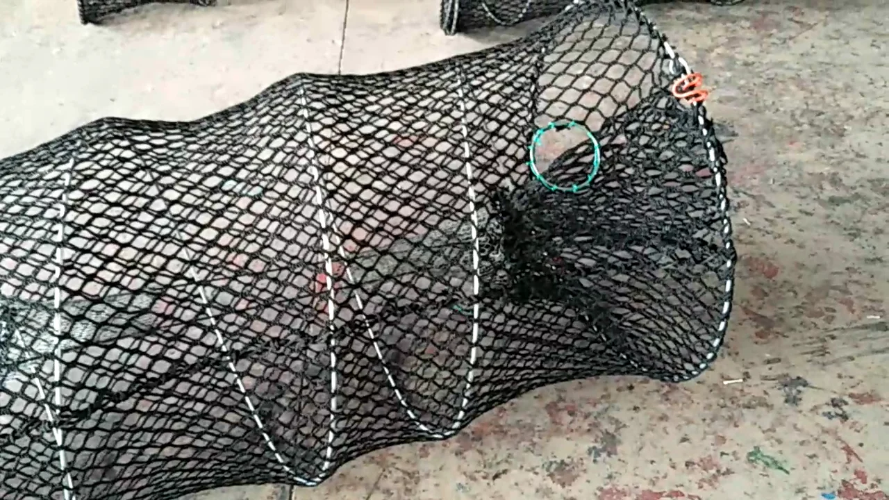 36inches By 5 Feet Black Hot Dip Galvanized High Carbon Steel Wire Crab Collapsible Codcoil Pots