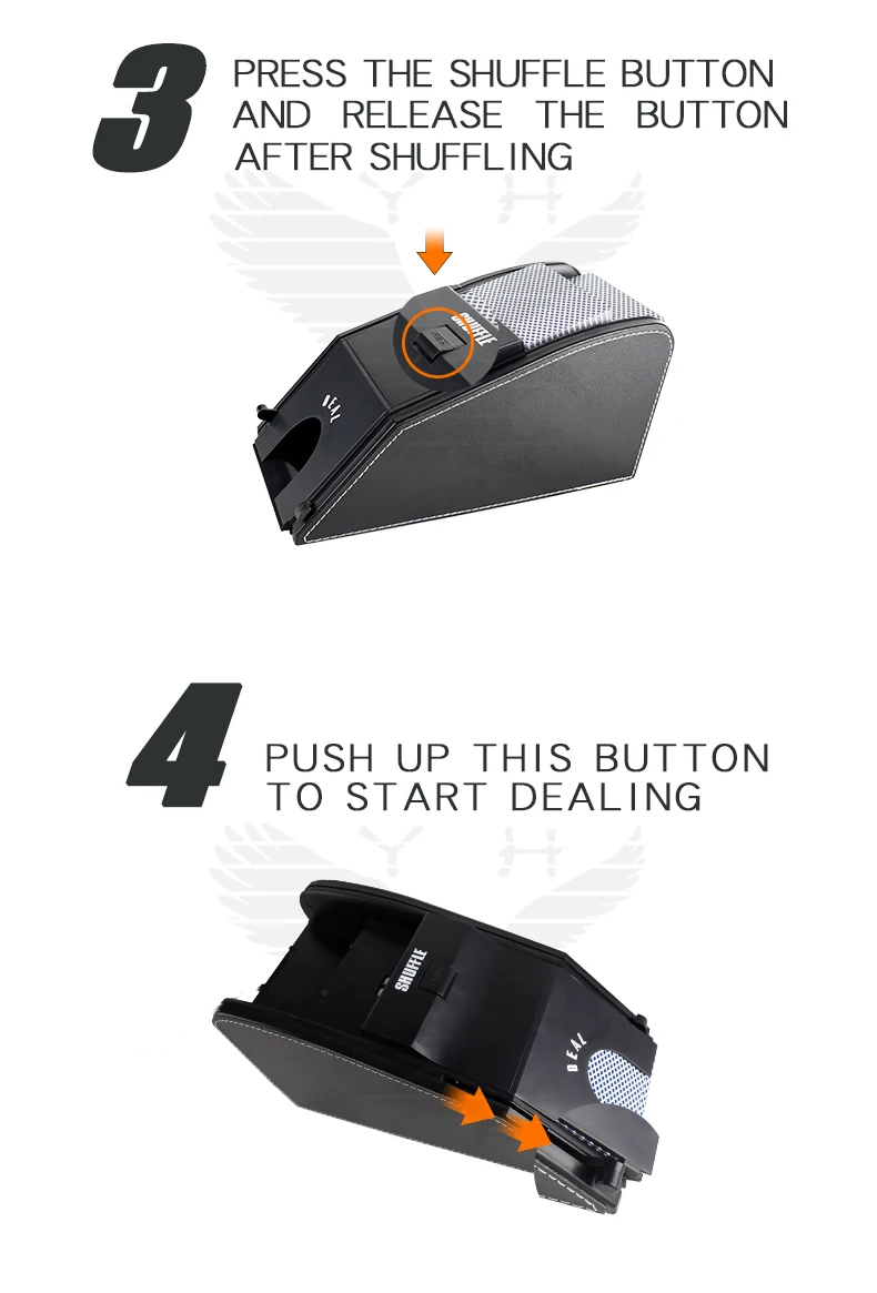 Yh 2 In 1 Card Shuffler & Dealer Baccarat Shoe Blackjack Playing Card