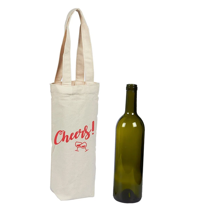 Canvas Christmas Wine Bottle Bag