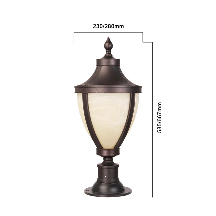 Factory price vintage waterproof outdoor street lamp cast aluminum street light garden lamp post classic garden light