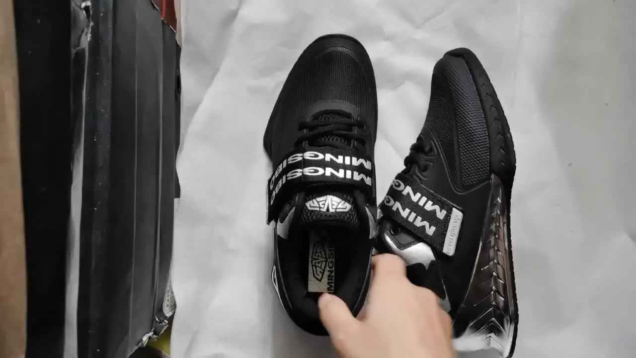 スクワットシューズにスリップ男性用ウェイトリフティングシューズ