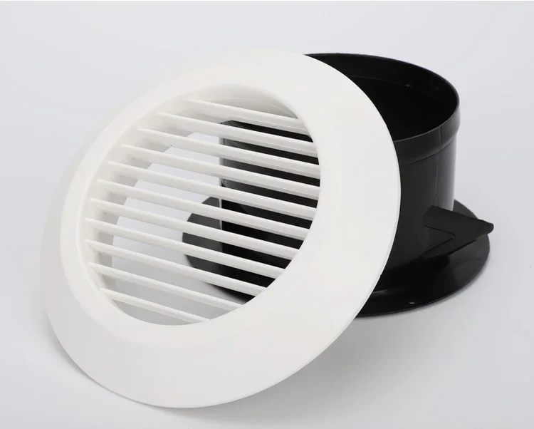 Round Air Conditioning Adjustable Diffuser 100mm Plastic Vent Grille ...