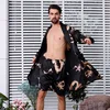 Men's silk robe bathrobes the pajamas sleepwear 100%cotton boy pyjamas