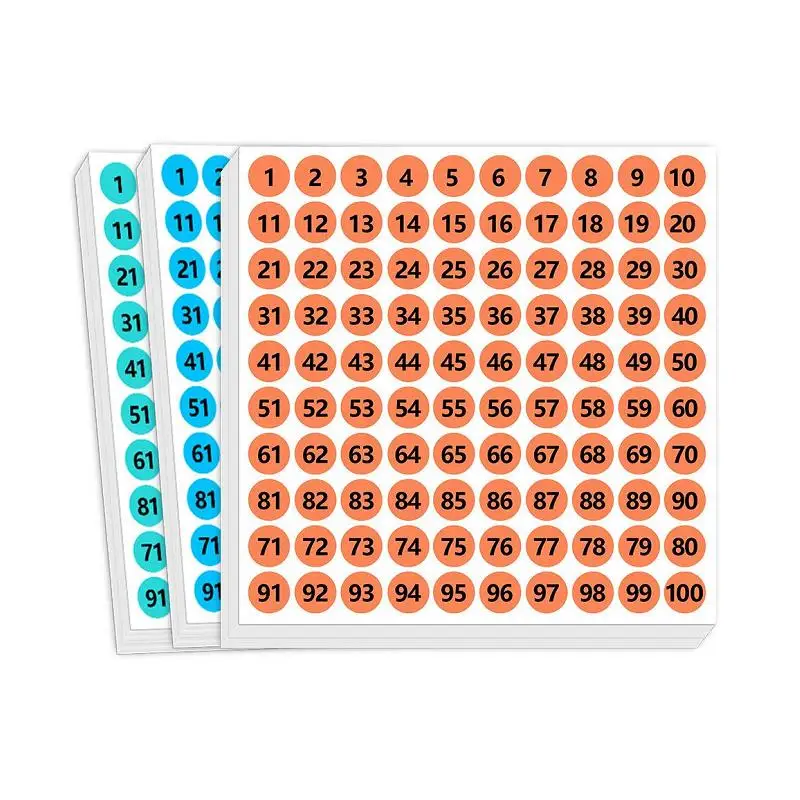 Self Adhesive Colorful Dot Number Sticker For Serial Number Buy