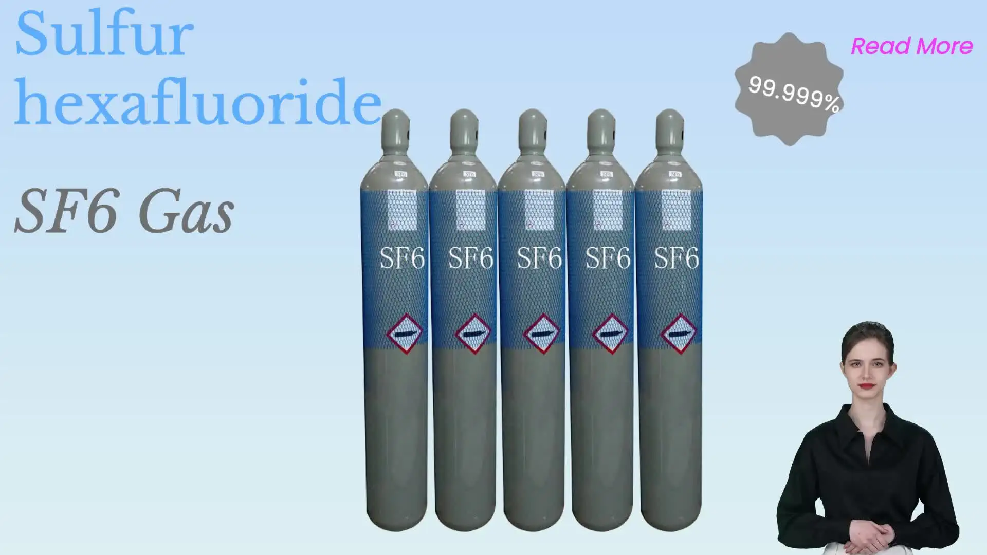 Electronic Grade SF6 Gas Sulfur Hexafluoride Gas Cylinder