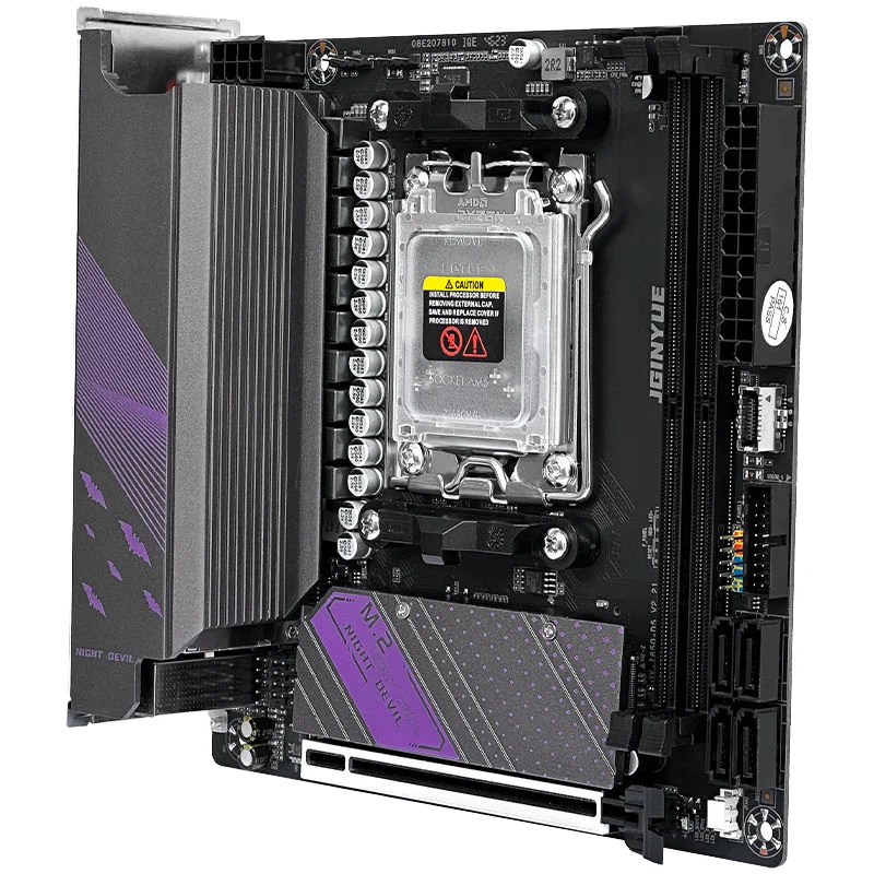 JGINYUE B650i Night Devil AM5 ITX DDR5 Gaming Motherboard for