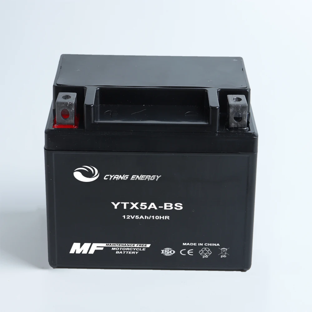 
China hot sale 12V/5AH/YTX5A-BS/12N5L-BS MF gel dry charged motorcycle battery 