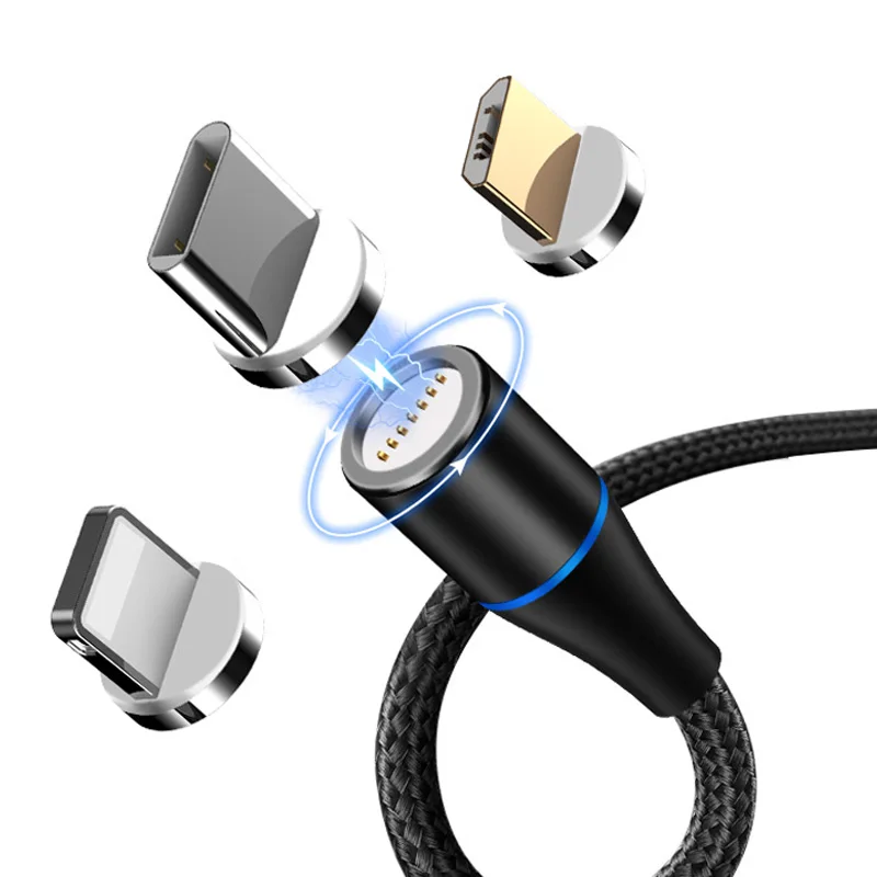 
Amazon Hot sale On stock 3 in 1 magnet usb cable cable micro usb type c 3A fast charging usb cable Wholesale 